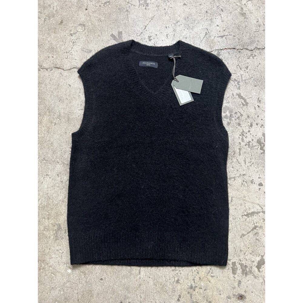 NWT‎ All Saints Mens Knitted Bronx Tank Top $219 Alpaca Wool Men’s S